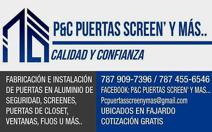 P&C PUERTAS SCREEN Y MAS